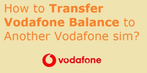 Working Vodafone balance transfer USSD codes