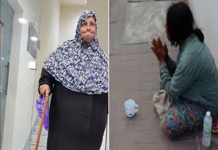 Lebanese beggar woman