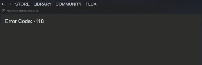 steam-error-code-118-issue-web page failed to load