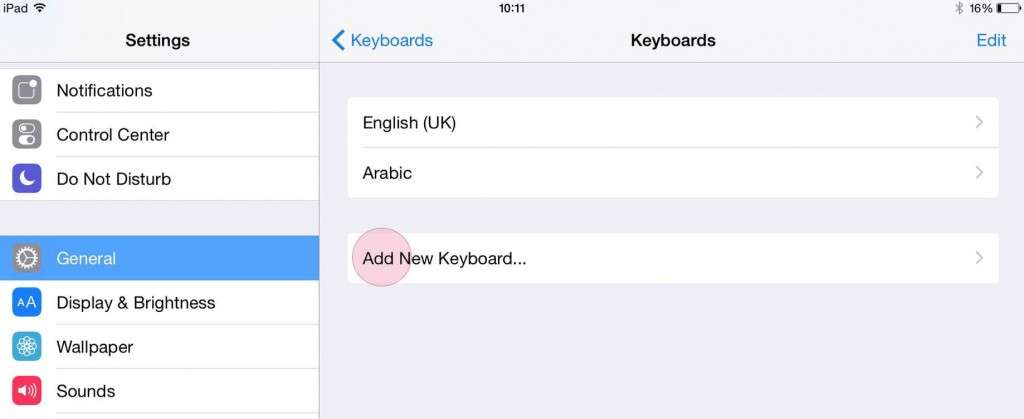 keyboard language iphone